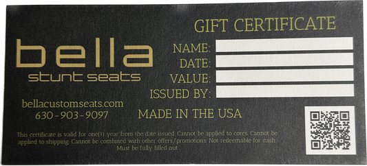 Bella Stunt Seats - Gift Certificate